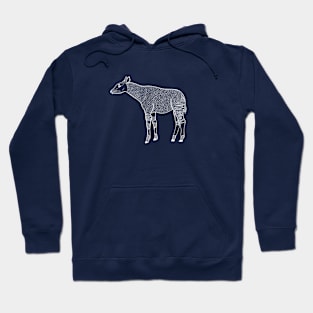 Okapi Drawing - African animal design Hoodie